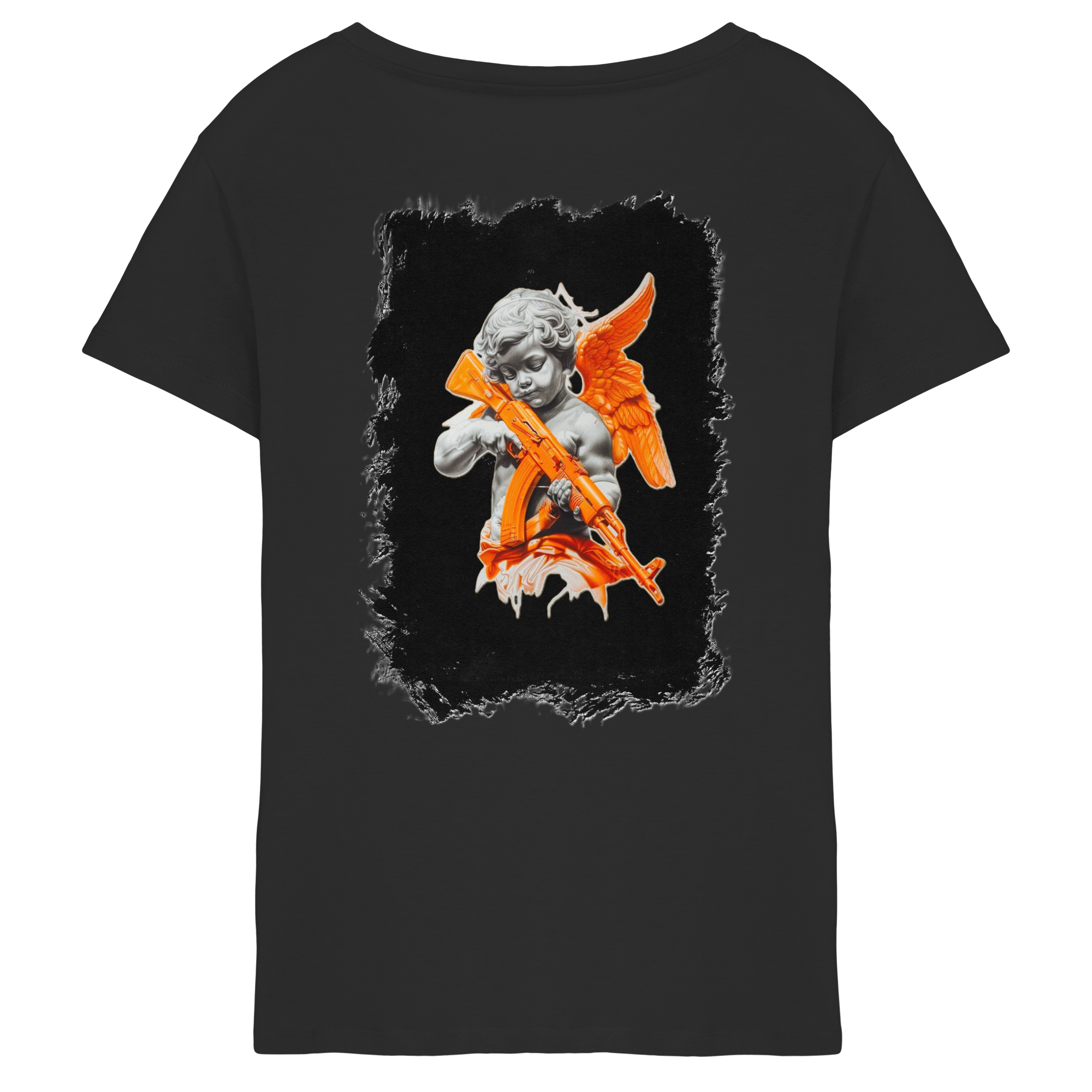 Angel with the AK - Ladies V-Neck Shirt