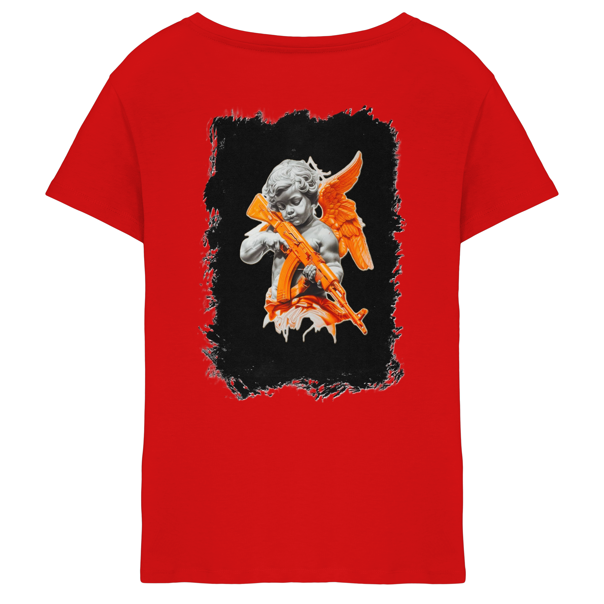 Angel with the AK - Ladies V-Neck Shirt