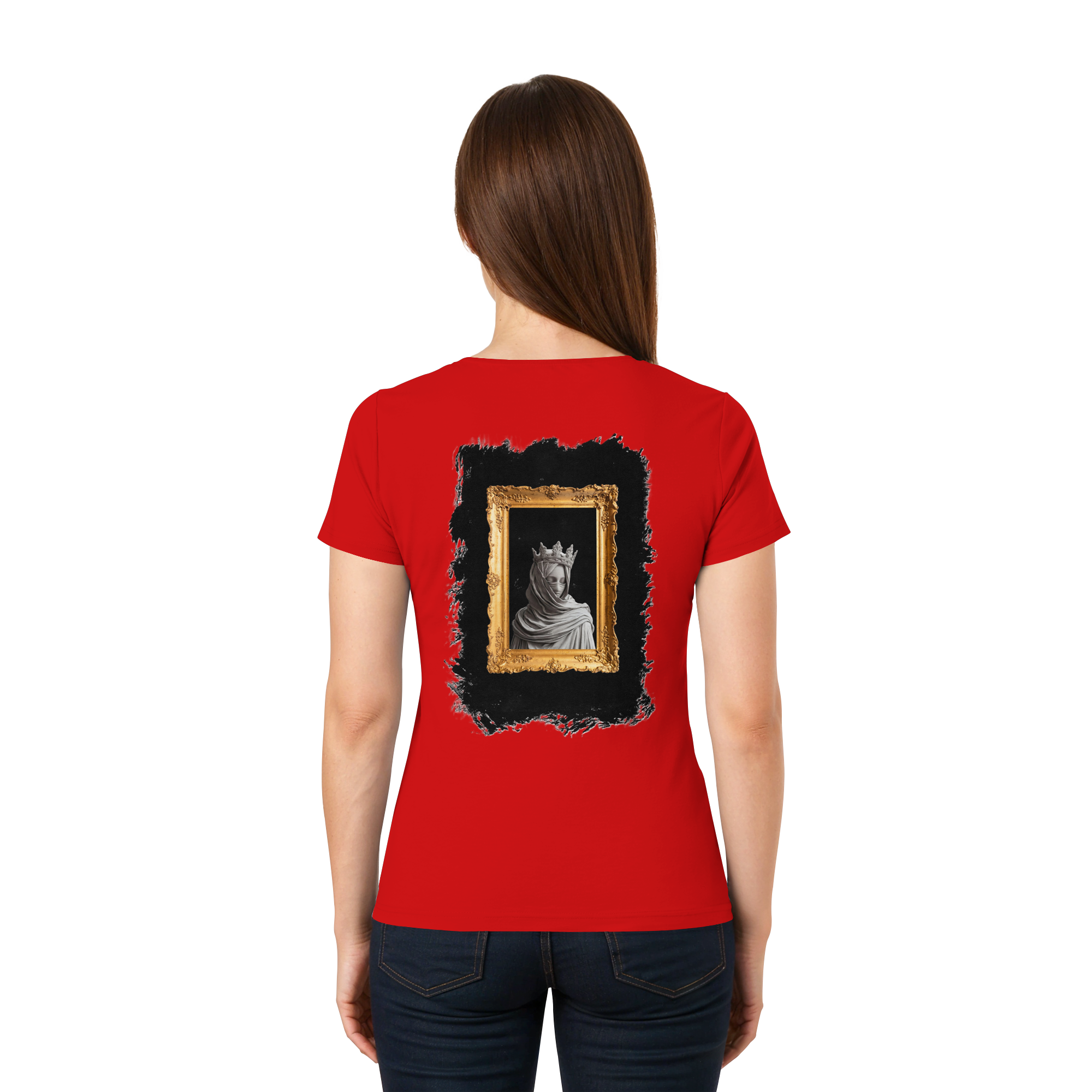 the women in the painting - Ladies V-Neck Shirt
