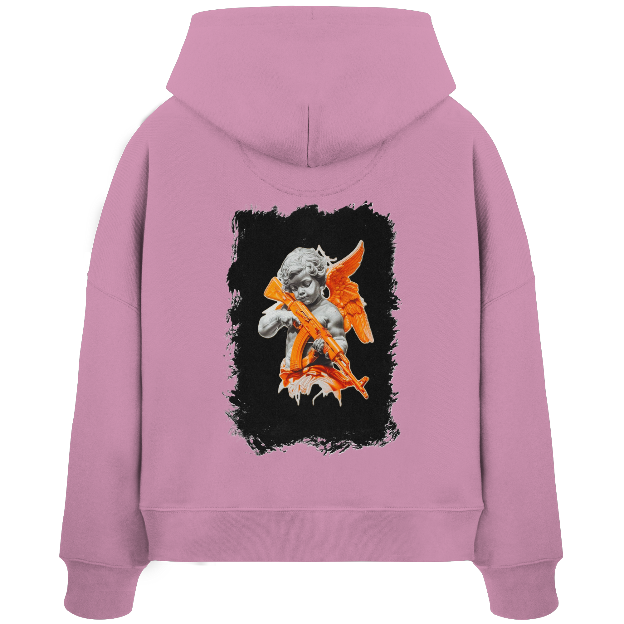 Angel with the AK - Womens Organic Boxcut Hoodie