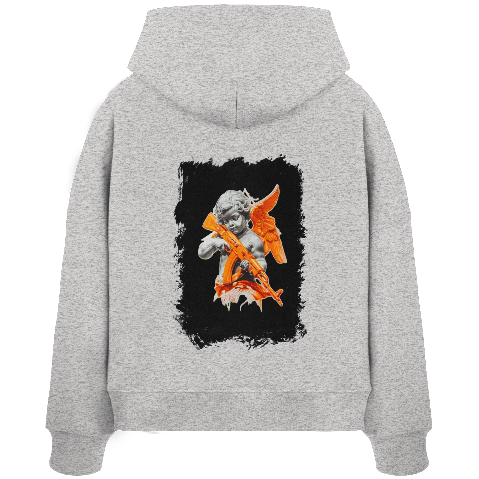 Angel with the AK - Womens Organic Boxcut Hoodie
