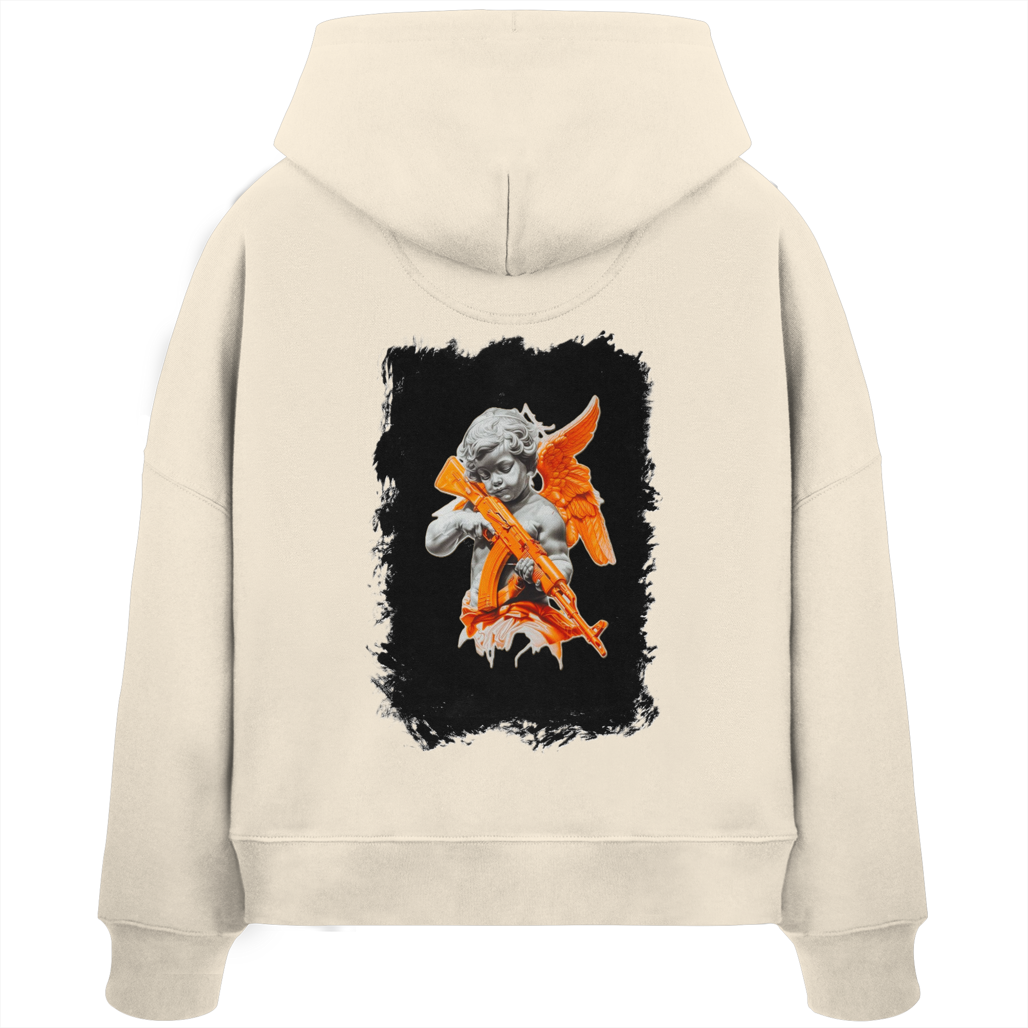 Angel with the AK - Womens Organic Boxcut Hoodie