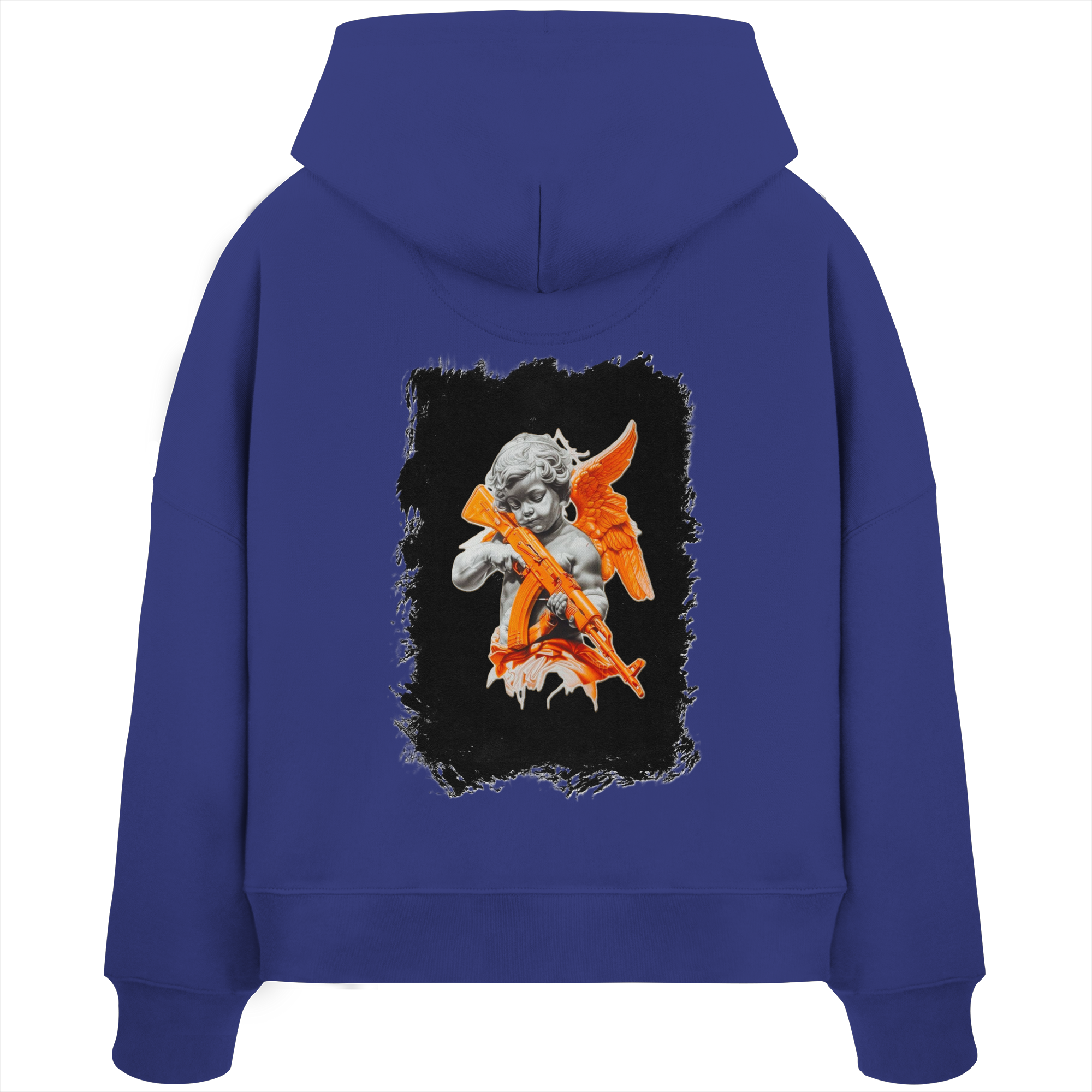 Angel with the AK - Womens Organic Boxcut Hoodie