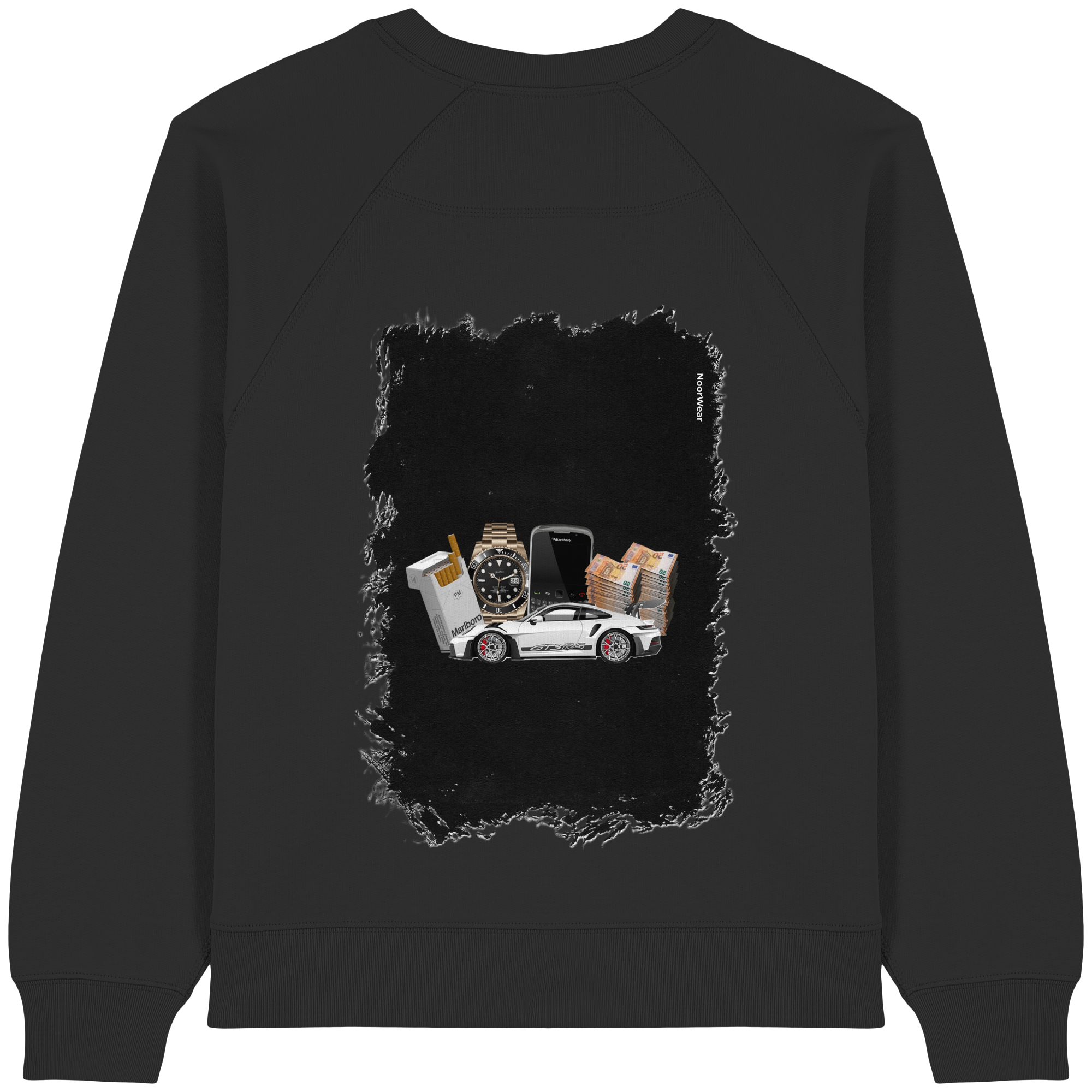 Fast Money - Womens Organic Raglan Sweatshirt