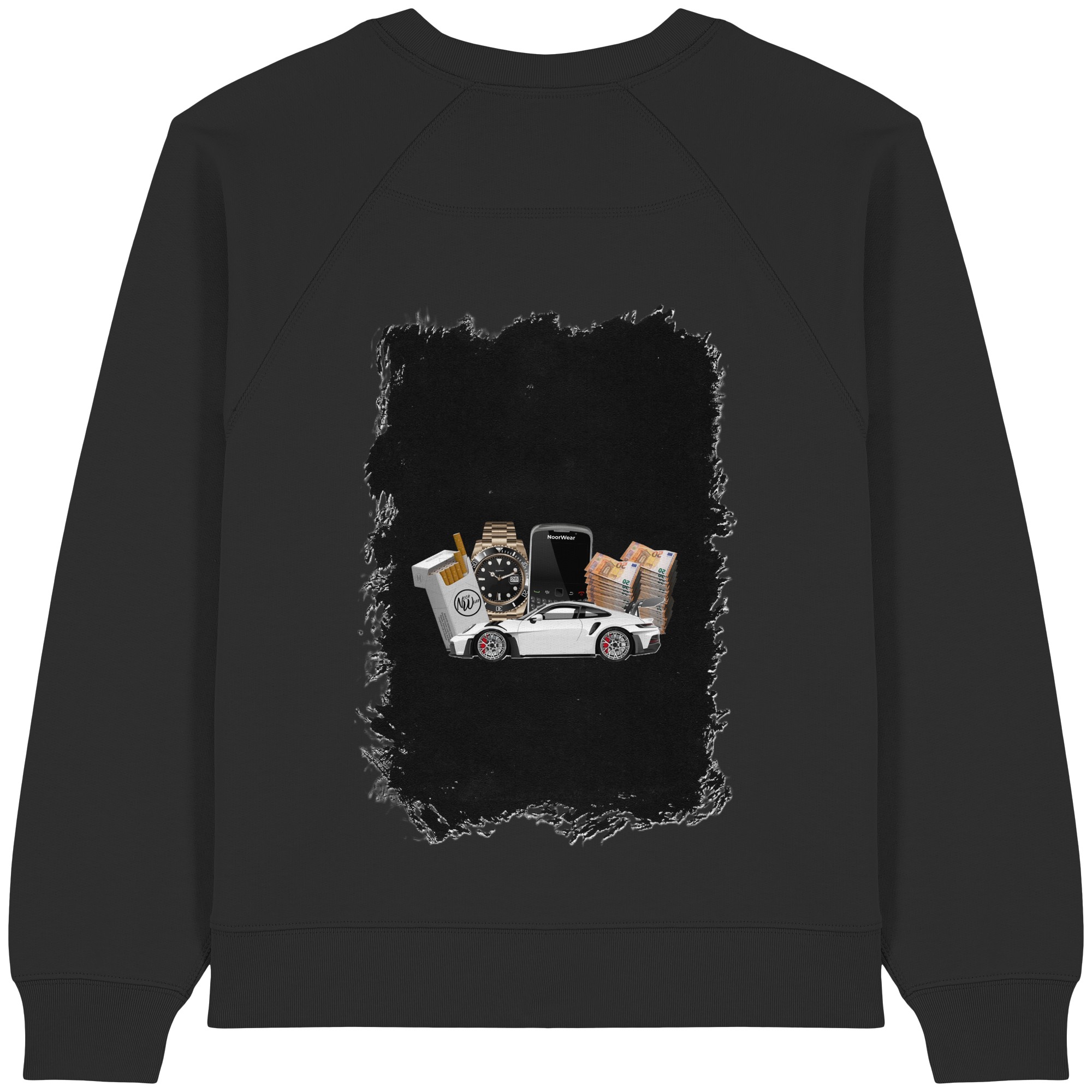 Fast Money - Womens Organic Raglan Sweatshirt