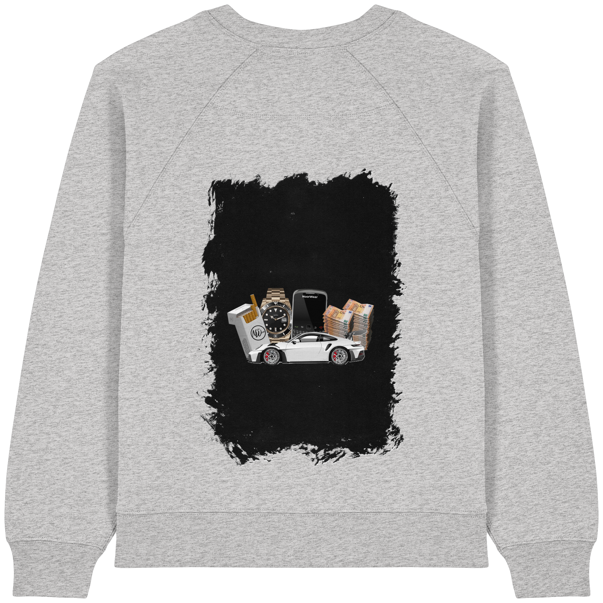 Fast Money - Womens Organic Raglan Sweatshirt
