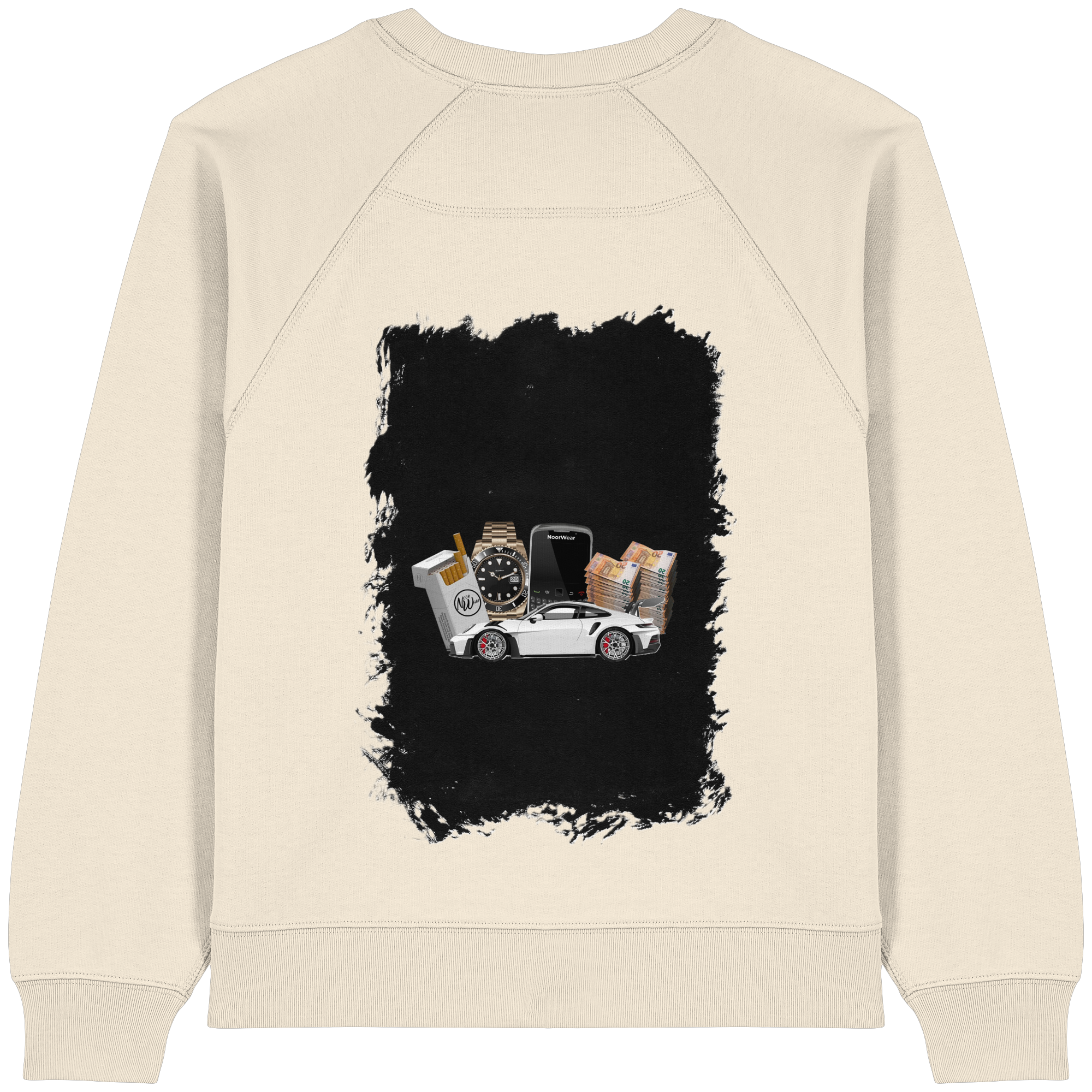 Fast Money - Womens Organic Raglan Sweatshirt