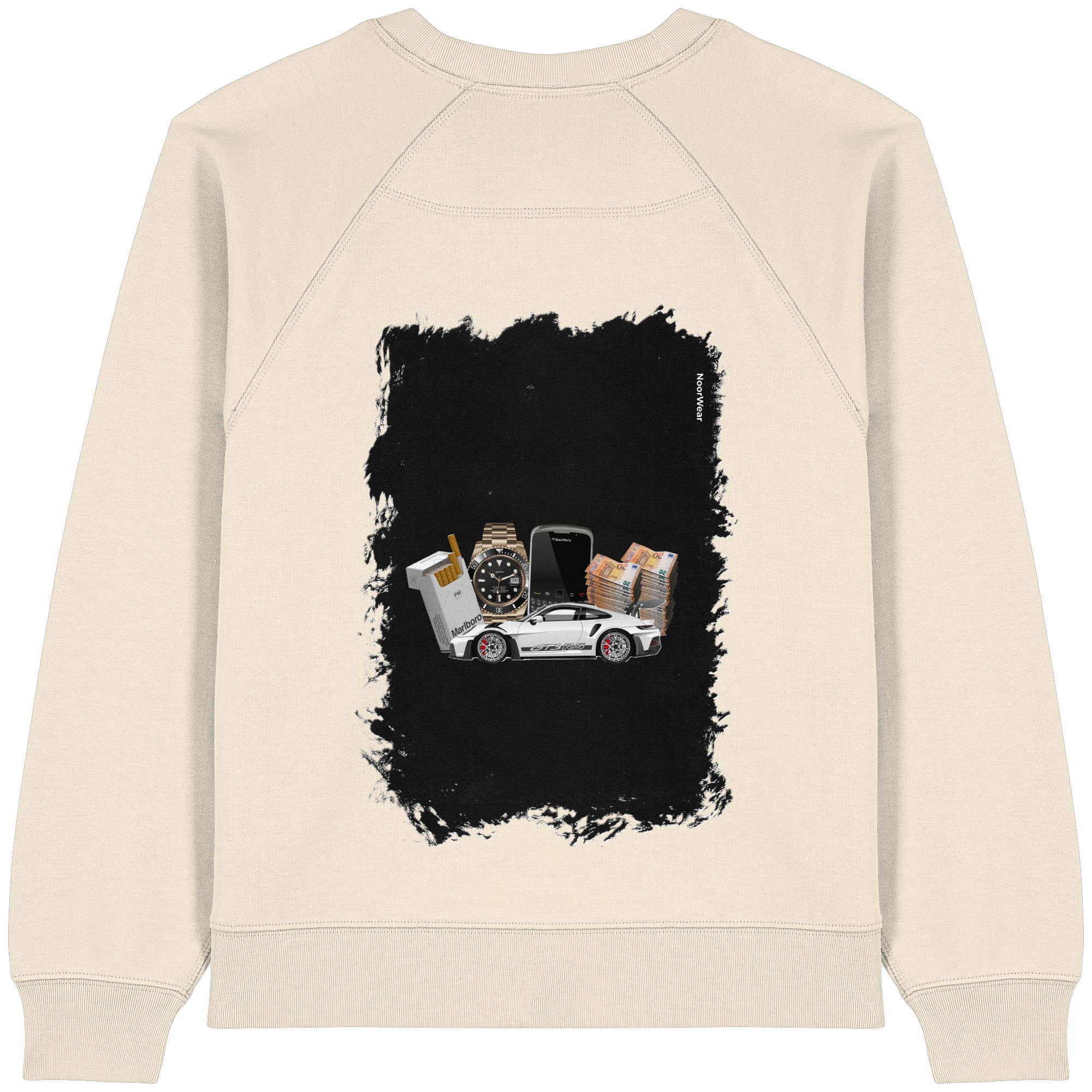 Fast Money - Womens Organic Raglan Sweatshirt