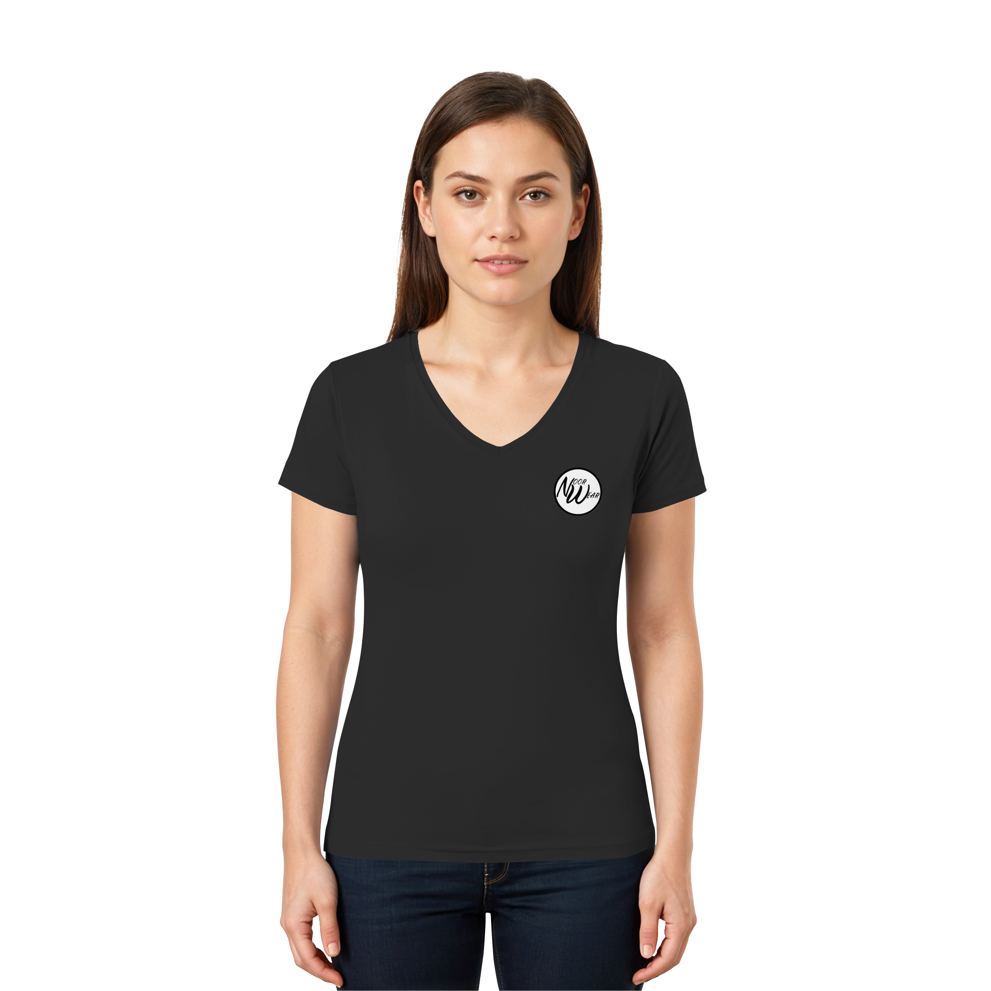 the women in the painting - Ladies V-Neck Shirt