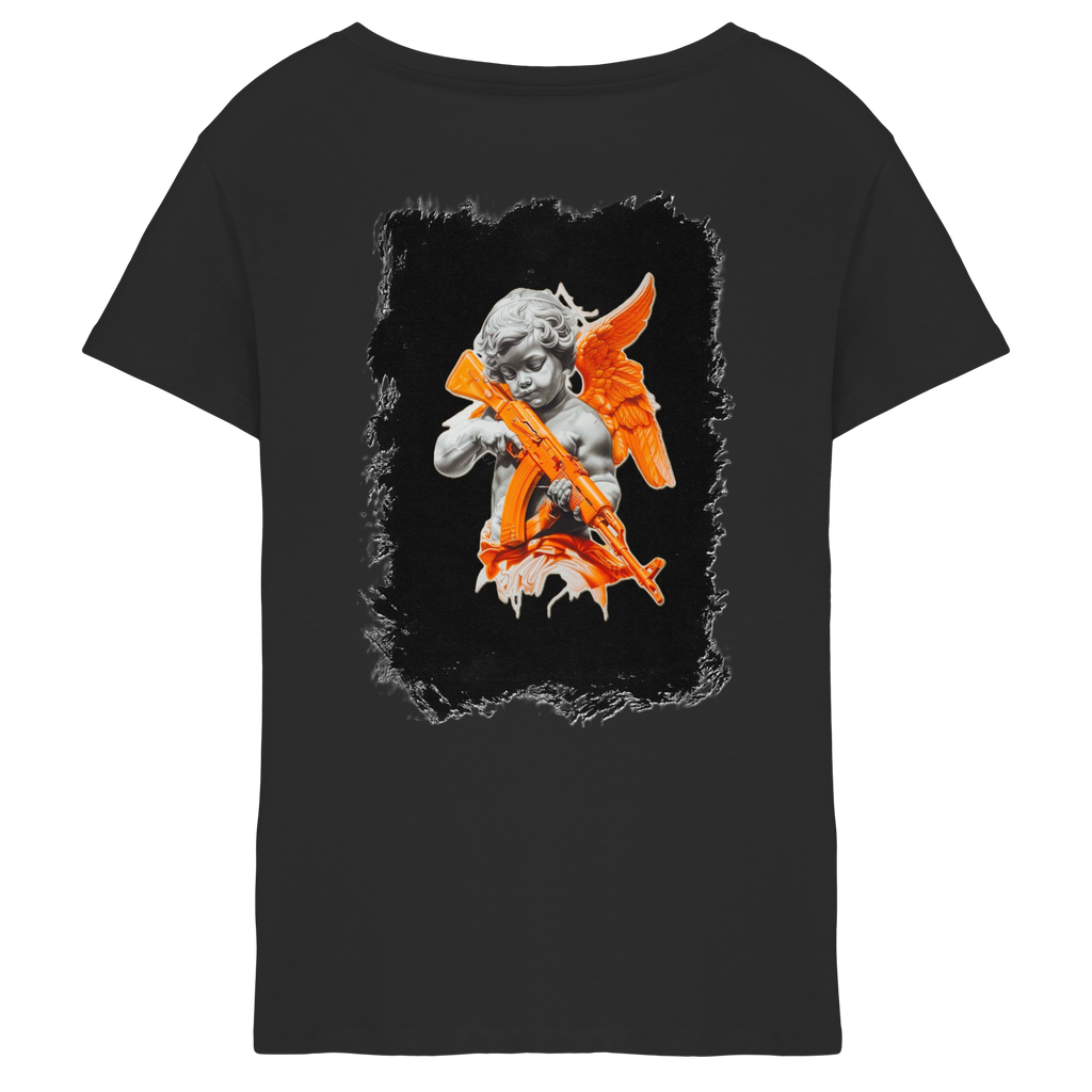 Angel with the AK - Ladies V-Neck Shirt