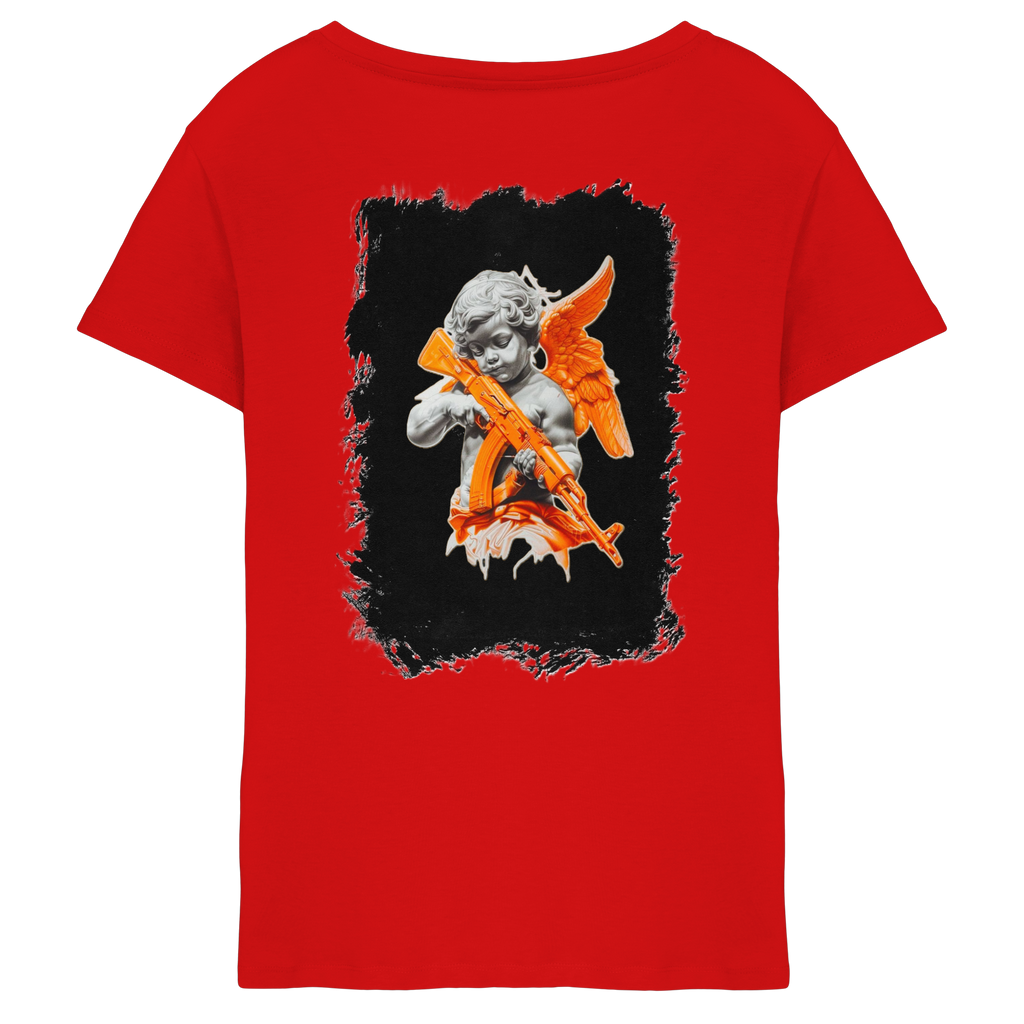 Angel with the AK - Ladies V-Neck Shirt