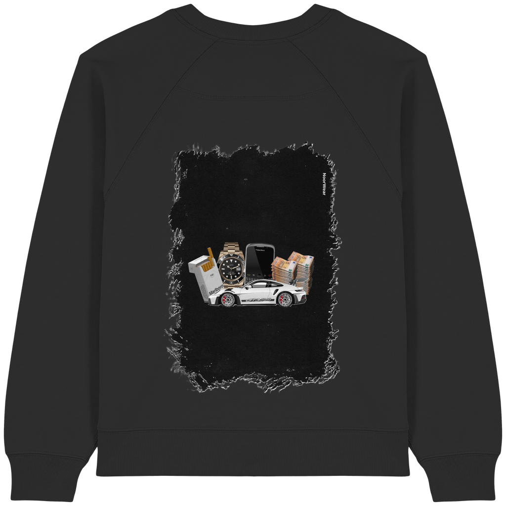 Fast Money - Womens Organic Raglan Sweatshirt
