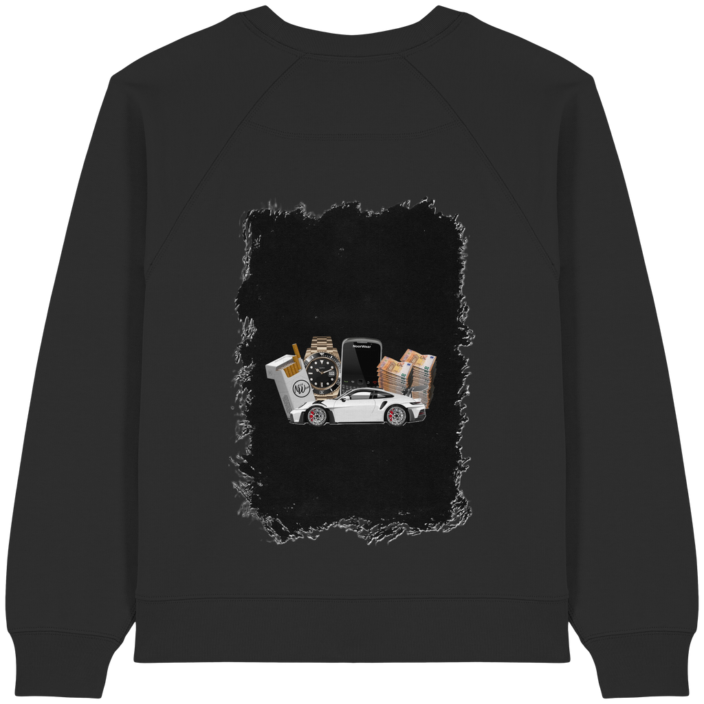 Fast Money - Womens Organic Raglan Sweatshirt