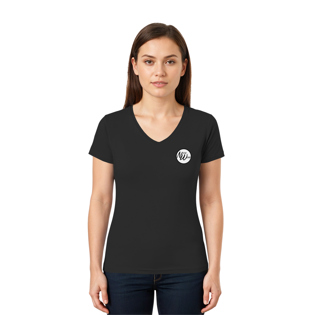 the women in the painting - Ladies V-Neck Shirt