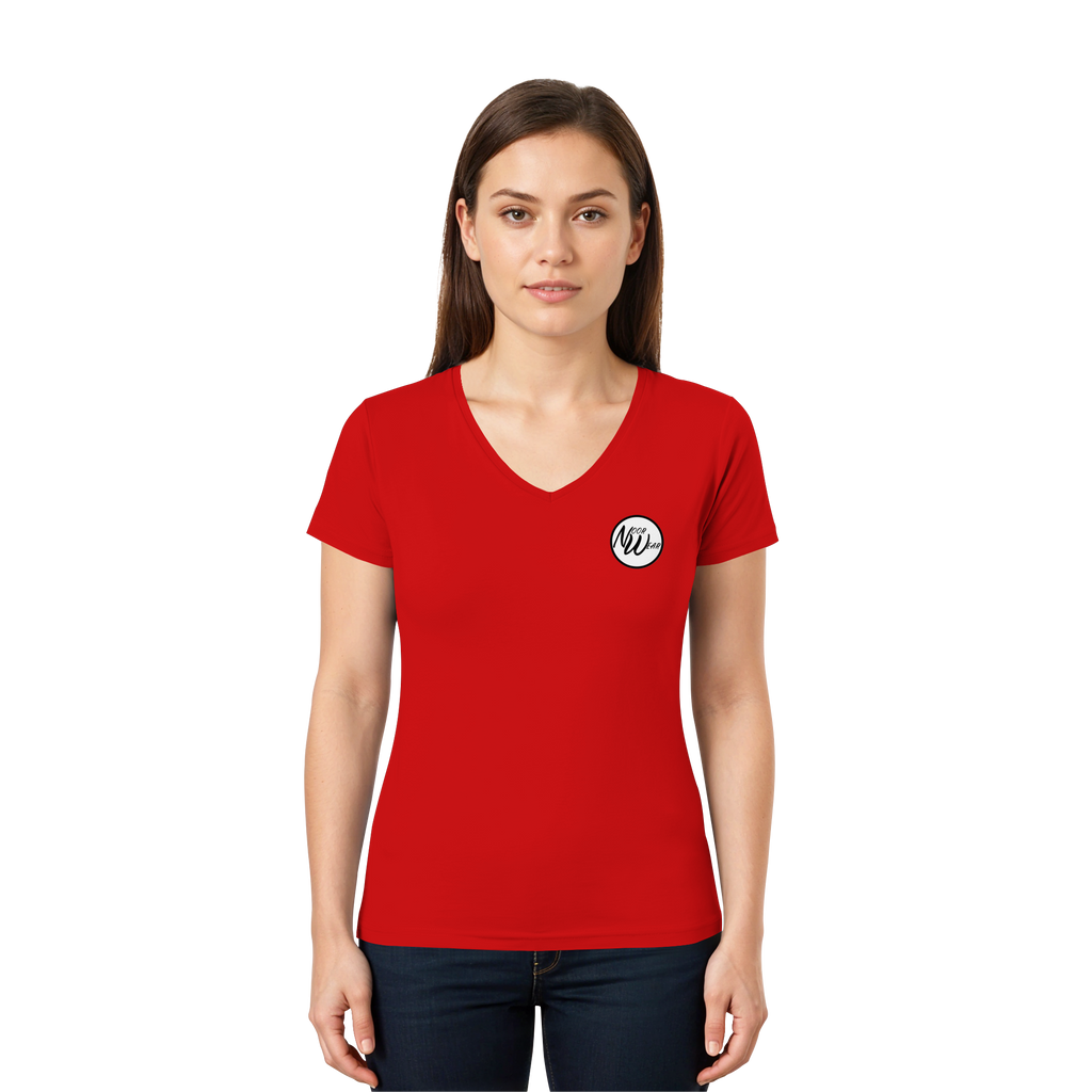 the women in the painting - Ladies V-Neck Shirt